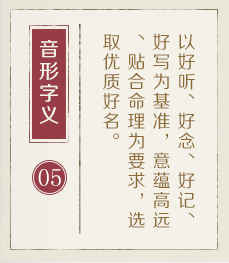 新野起名流程五